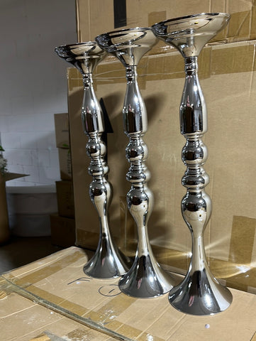 20” TALL metal mermaid stand Silver CANDELABRA CANDLE STICK CANDLEHOLDER CANDLESTICK metal stand-SIL-3