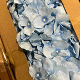 Artificial Flower Light Blue  Hydrangea Bunch 7 head silk