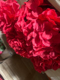 Jumbo Artificial Flower Red Hydrangea Bunch