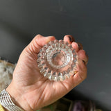 New 3" CANDLEHOLDER GLASS VASE candle holder for taper candles 2 use votive and taper