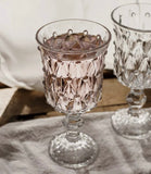 wine drinking Glass 225ml crystal look cup dot