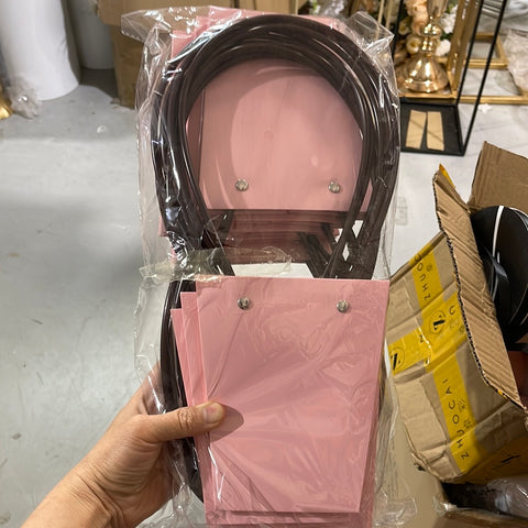 Tapered Bag/box with handle pink (L)