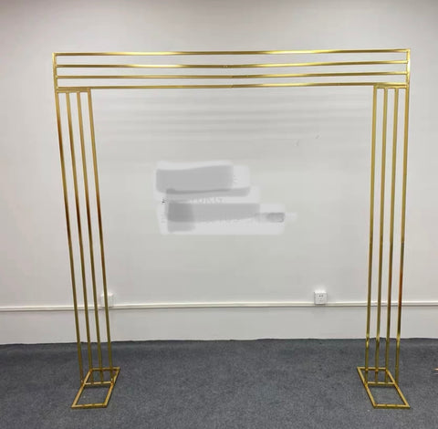 Chrome gold Stand rectangular Arch 2m tall