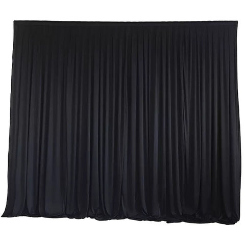Black milk silk fabric backdrop Panel 20’x20’H curtain background