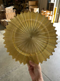 12.5" Gold Glass Charger with lines