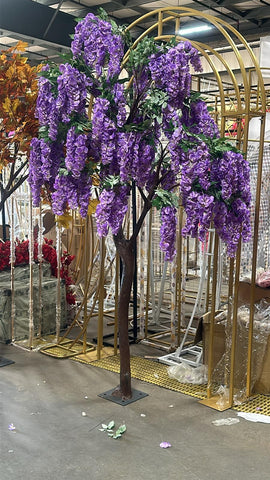 9 feet/2.7 meter purple or yellow Tall Faux wisteria Tree