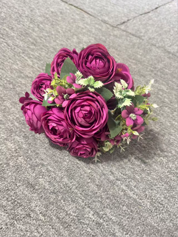 Hot Pink 12 head Austin ROSE BUNCH