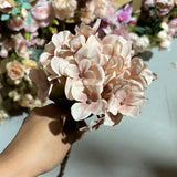Artificial Flower Mauve Hydrangea Spray Single Stem