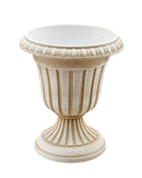 Plastic Tall urn (M) bowl 16” h cream white