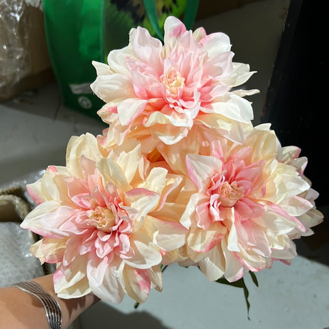 Artificial Silk artificial Dahlia Mixed Blush And Pink