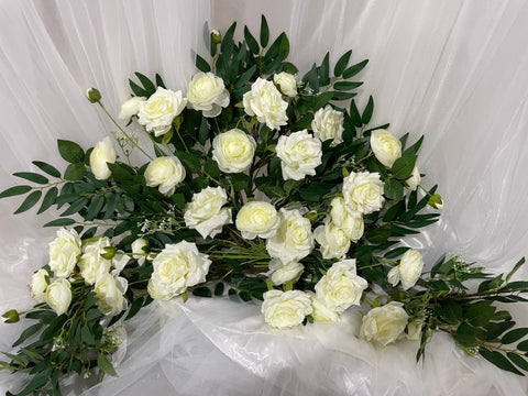 Premade Rose Arrangement Cream white with triangle wire back