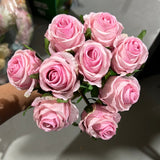 New Elsa 9 head Pink Rose bunch