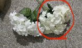 Artificial Flower Ivory/Cream Hydrangea Bunch 7 head silk