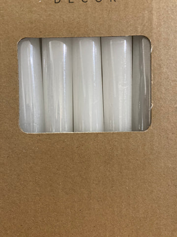 Cream Pack of 12 taper Candles wedding decor 10” long