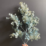 Lucky 🍀 flower Spray grey color wedding dusty blue greenery filler
