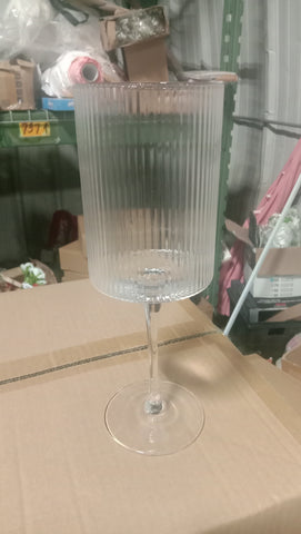 Clear Striped drinking Glass champagne thin glass drinkware