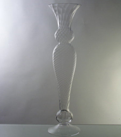 27" Elegant Ripple Vase glass vase centerpieces C922O - Richview Glass Wedding Supplies