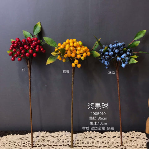 New Blue BERRY ARTIFICIAL FLOWER BLUEBERRY