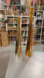 Gold 19” & 22” Candle holder set of 2 glass vase Taper candles Candleholder (XD2239DJ)