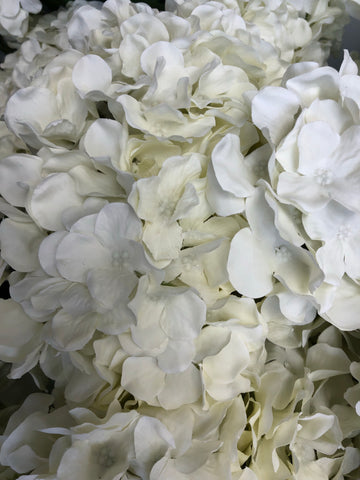 Artificial Flower Ivory/Cream Hydrangea Bunch 6 head silk - Richview Glass Wedding Supplies