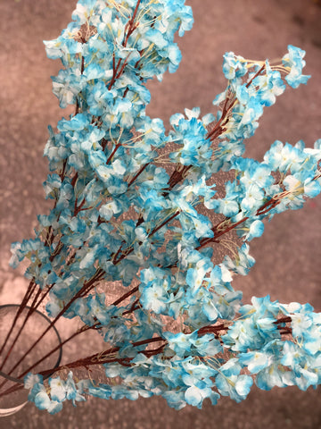 Artificial Cherry Blossom Sakura Blue wedding decoration silk fake flower - Richview Glass Wedding Supplies