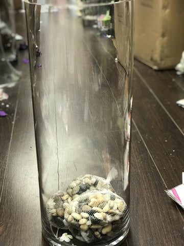 CYLINDER VASE 18"X7" 1899012 FLOOR VASE - Richview Glass Wedding Supplies