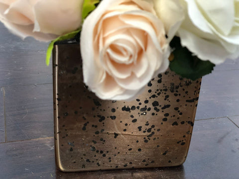 mercury gold vase wedding centerpiece