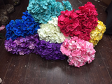 Artificial Flower Mix Blush Hydrangea Bunch 7 head silk - Richview Glass Wedding Supplies