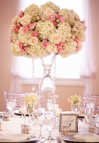 22"H Flared reversible glass vase table centerpieces - Richview Glass Wedding Supplies