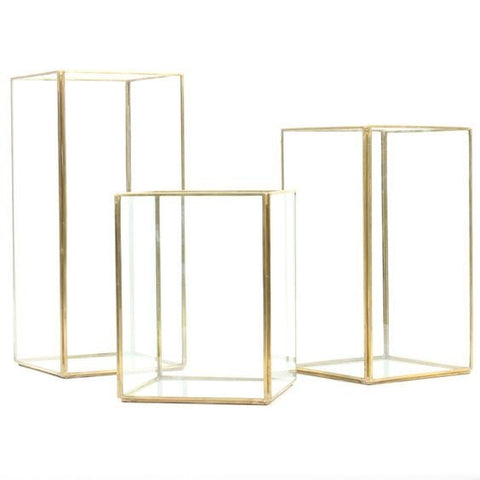 Lantern  6"D X 10"H(Gold) XD2018-1 (NO HANDLE)