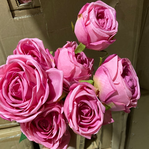 7 Head Bunch Gem hot pink