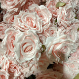 Artificial Flower Rose Bunch 9 head Pink Pointy