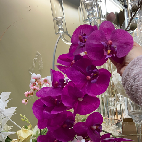 FUCHSIA LARGE REAL TOUCH PHALAENOPSIS ORCHID