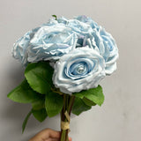 Bobi 9 head blue Rose bunch
