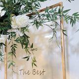Gold Metal Backdrop/sign Stand rectangular 1.8mx0.8m