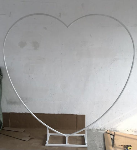 White heart Metal Backdrop Stand Arch 2m/6.5 feet tall