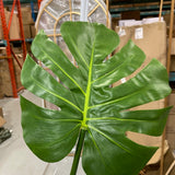 GREEN TROPICAL PALM monstera (M) LEAF ARTIFICIAL GREENERY