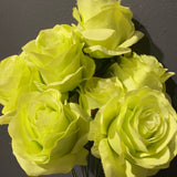 Artificial Green Diamond Rose Bunch 9 head
