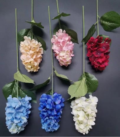 Single stem panicle/cone Hydrangea Single Stem Burgundy