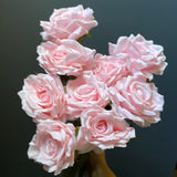 Artificial Flower Rose Bunch 9 head Pink Pointy