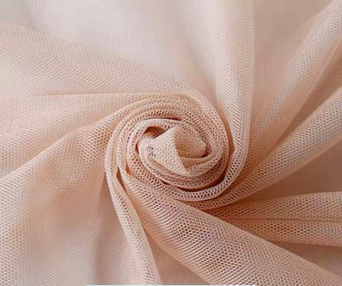 Almond dusty tulle fabric