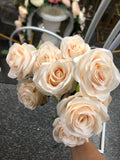 Blush Large champagne Artificial Diamond Rose Bunch 10 head