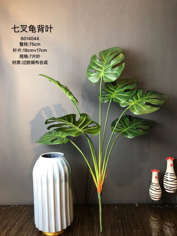 7x bunch GREEN TROPICAL palm/monstera LEAF Greenery