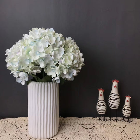 Light blue Hydrangea Bunch 6 head silk fall Color