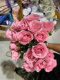 Small CHEAPER 18 HEAD ROSE BUNCH (Pink)