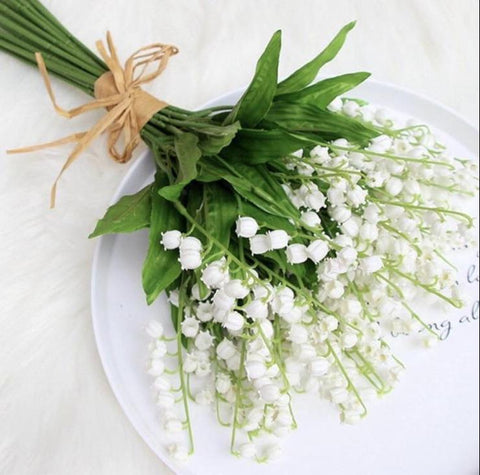 10xlily of the valley white wedding greenery filler for corsage