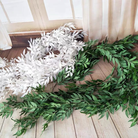 White Long Garland Greenery Ruscus