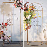 Round top Gold Metal Backdrop/sign Stand