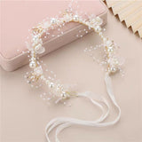 Gold and pearl Head piece for flower girl birthday party hairband head band