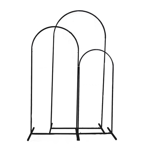 Black stand (L) Metal Backdrop/sign Stand Round